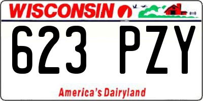 WI license plate 623PZY
