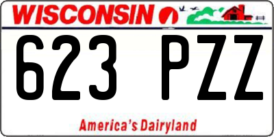 WI license plate 623PZZ