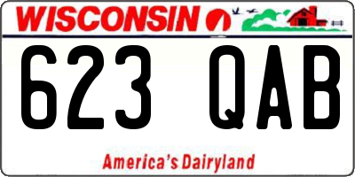 WI license plate 623QAB
