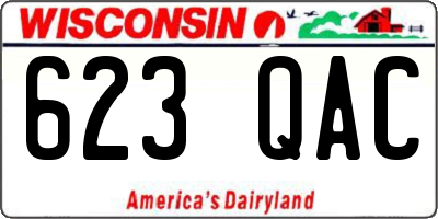 WI license plate 623QAC