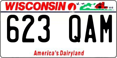 WI license plate 623QAM