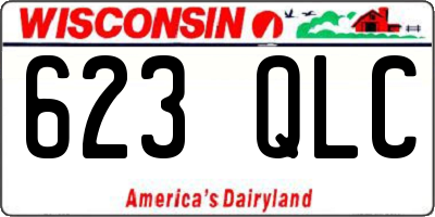 WI license plate 623QLC