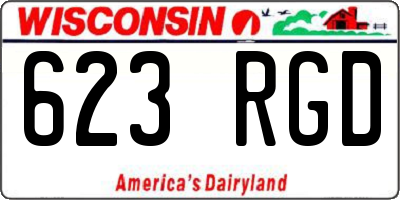 WI license plate 623RGD