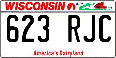 WI license plate 623RJC