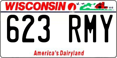 WI license plate 623RMY