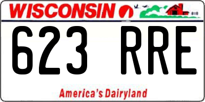 WI license plate 623RRE