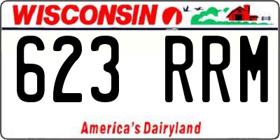 WI license plate 623RRM