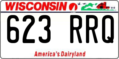WI license plate 623RRQ