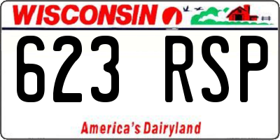 WI license plate 623RSP