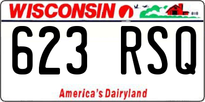 WI license plate 623RSQ