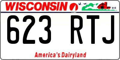 WI license plate 623RTJ