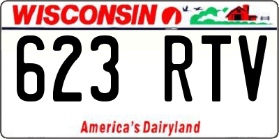 WI license plate 623RTV