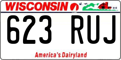 WI license plate 623RUJ