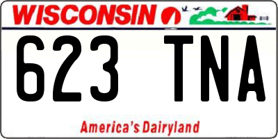 WI license plate 623TNA