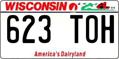 WI license plate 623TOH