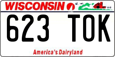 WI license plate 623TOK