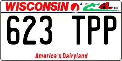 WI license plate 623TPP