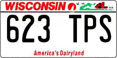 WI license plate 623TPS