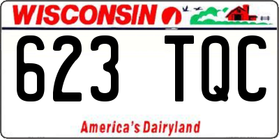 WI license plate 623TQC
