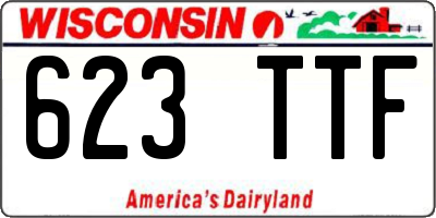 WI license plate 623TTF