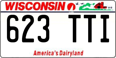 WI license plate 623TTI