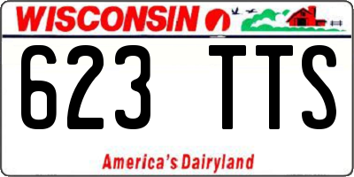 WI license plate 623TTS