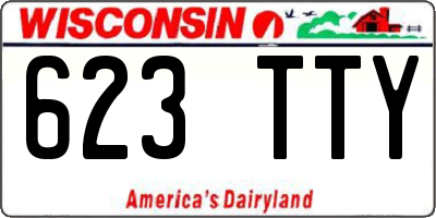 WI license plate 623TTY