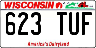 WI license plate 623TUF