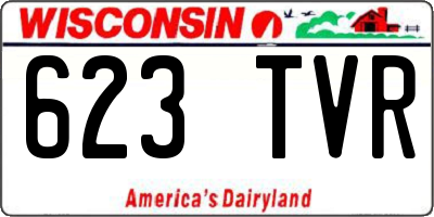 WI license plate 623TVR