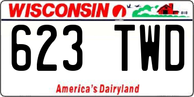 WI license plate 623TWD