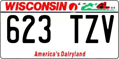 WI license plate 623TZV