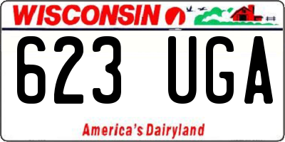 WI license plate 623UGA
