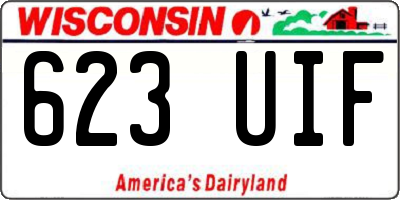 WI license plate 623UIF