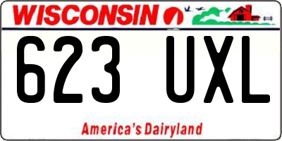 WI license plate 623UXL