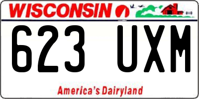 WI license plate 623UXM