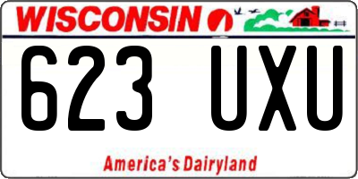 WI license plate 623UXU
