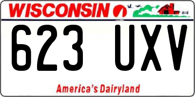 WI license plate 623UXV