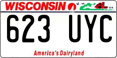 WI license plate 623UYC
