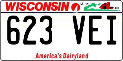 WI license plate 623VEI