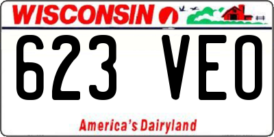 WI license plate 623VEO