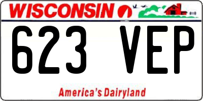 WI license plate 623VEP