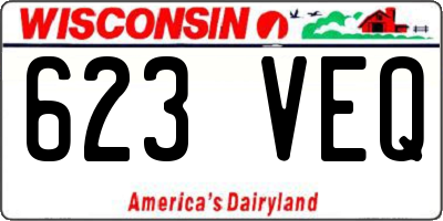 WI license plate 623VEQ