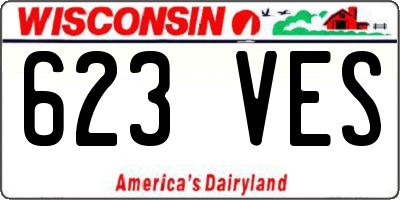 WI license plate 623VES