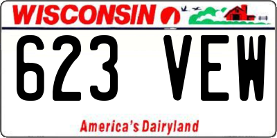WI license plate 623VEW