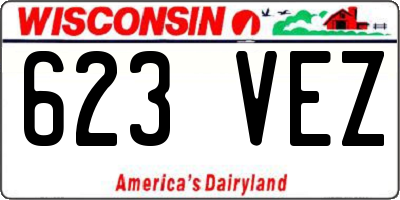 WI license plate 623VEZ