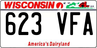 WI license plate 623VFA