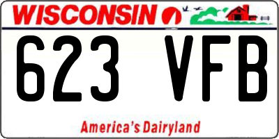 WI license plate 623VFB
