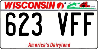 WI license plate 623VFF