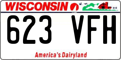 WI license plate 623VFH