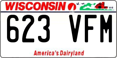WI license plate 623VFM